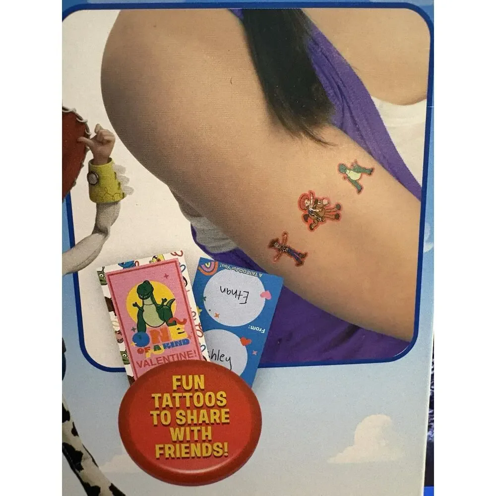Disney Toy Story 32 Valentines w/Tattoos NEW Home School Teacher 3 Boxes